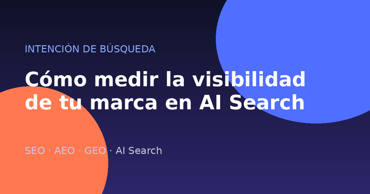 Cómo medir la visibilidad de tu marca en AI Search